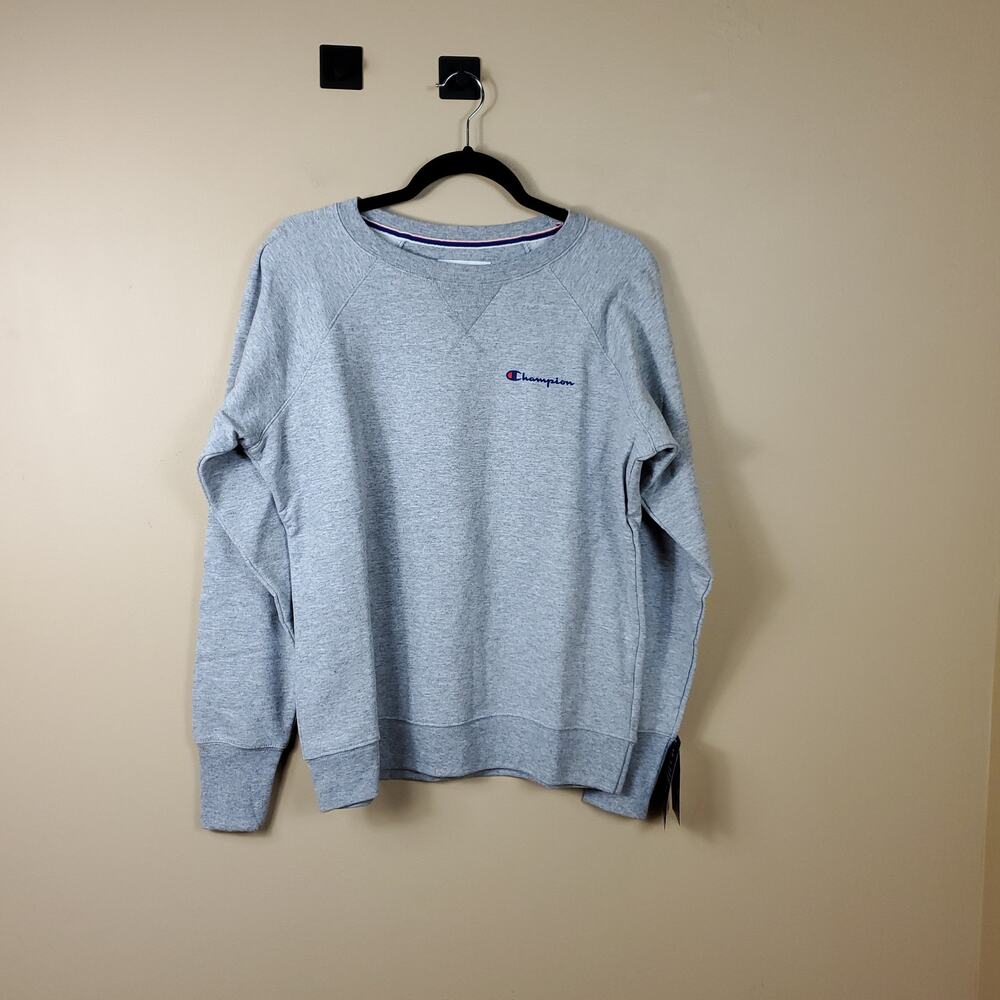 Champion Grey Powerblend Boyfriend Graphic Crewneck Sweatshirt Size M